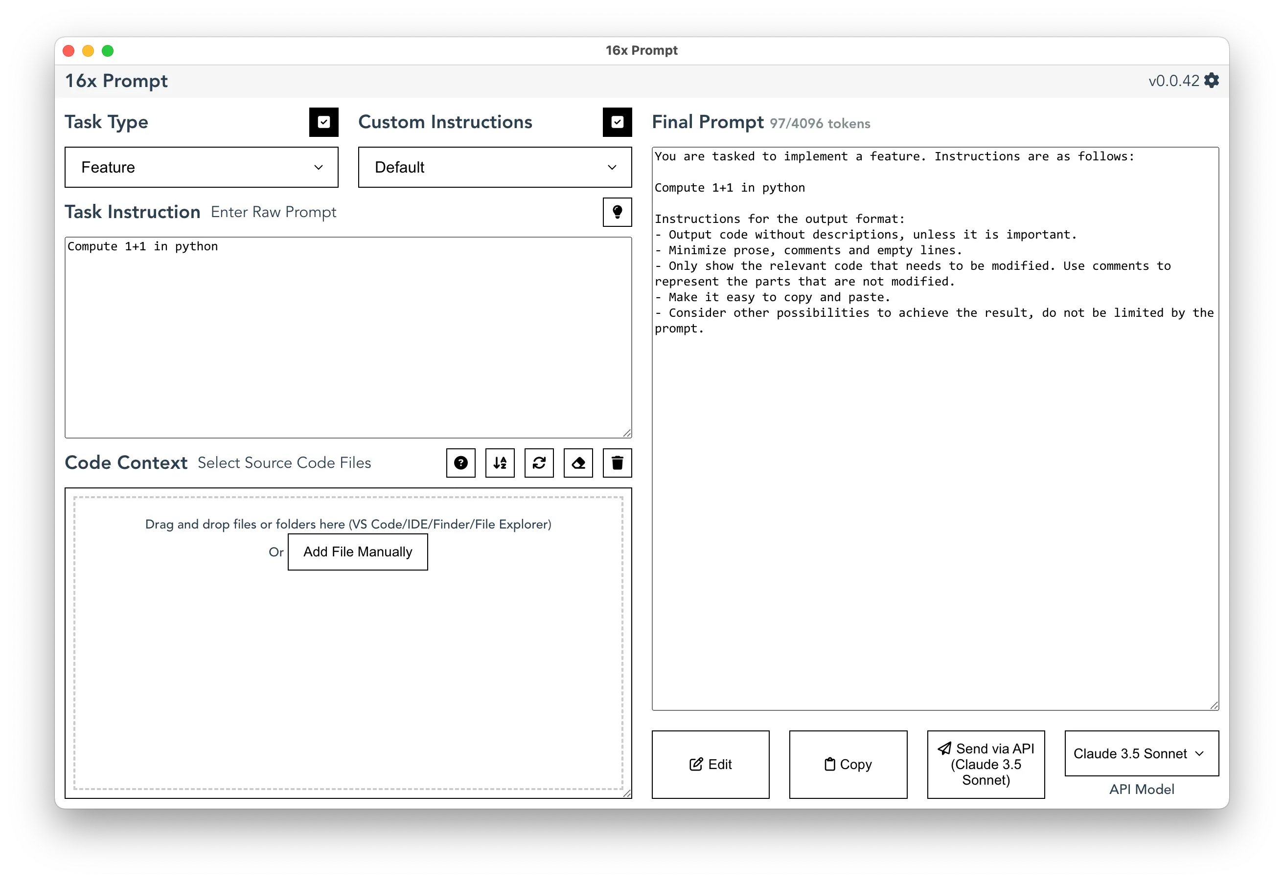 Release 0.0.42 - Claude 3.5 Sonnet Model