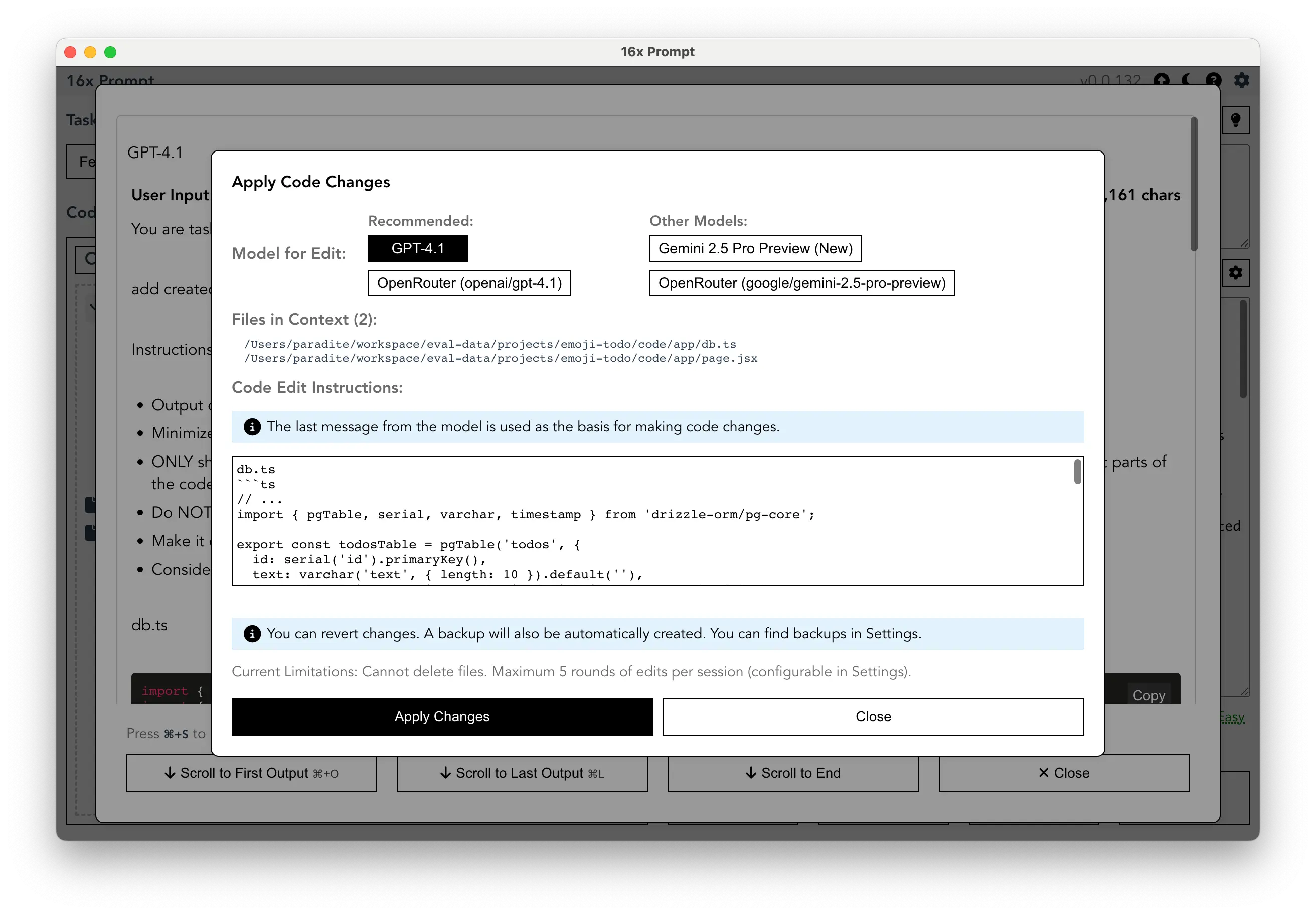 Release 0.0.132 - OpenRouter models for code edit
