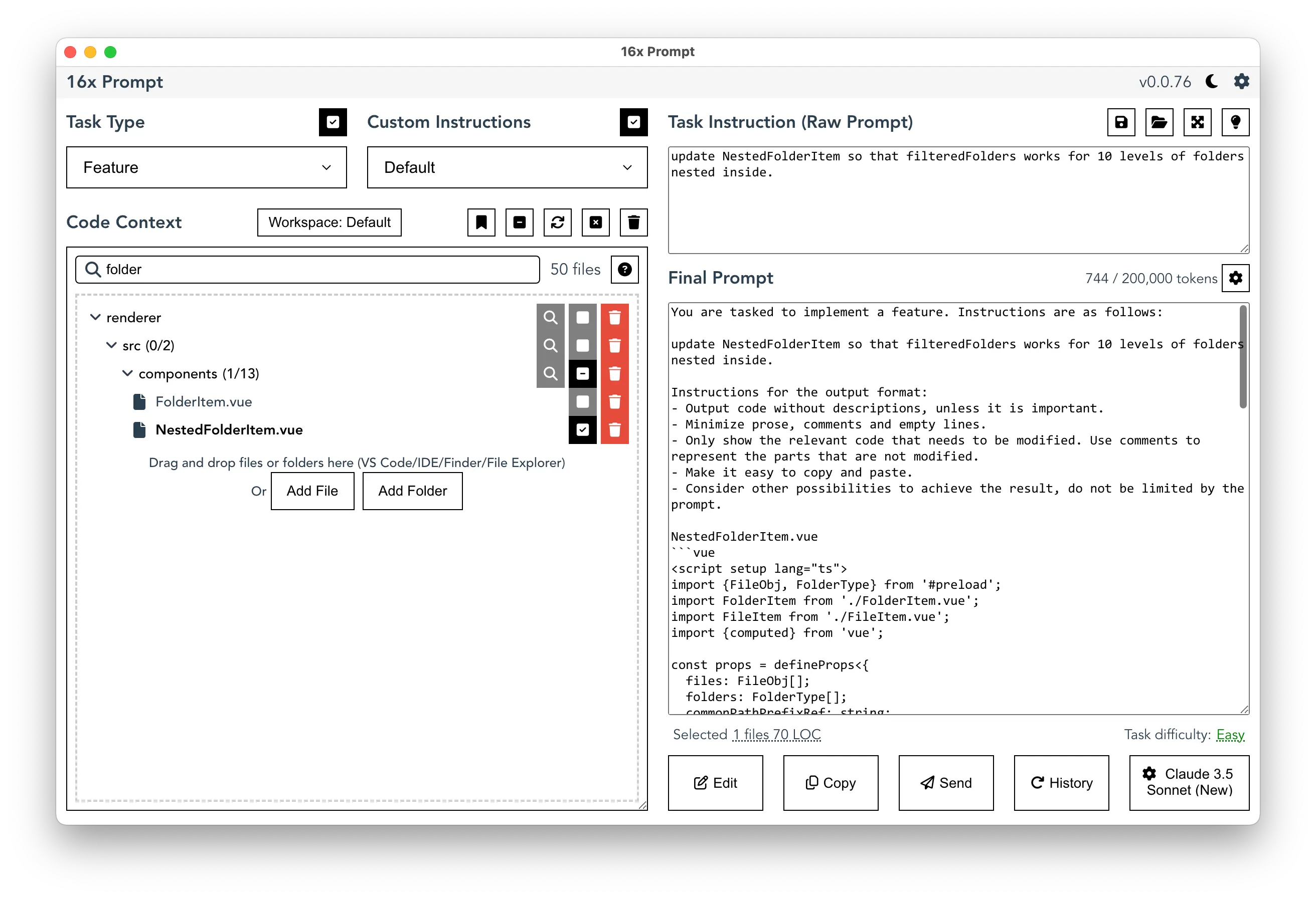 Release 0.0.77 - Filter Empty Folders