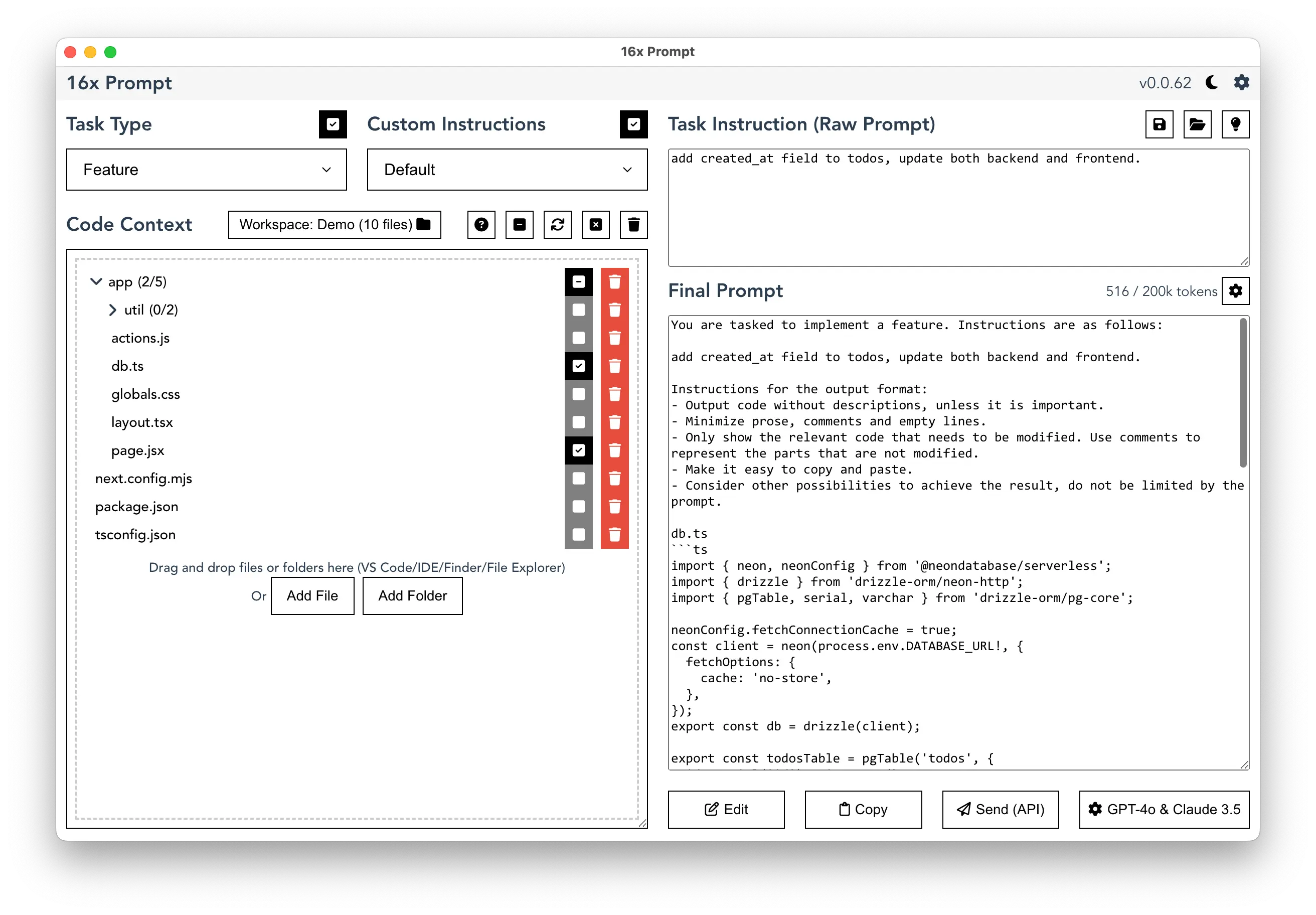 Adding a new feature in a Next.js todo app